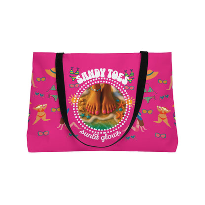 Sandy Toes | Weekender Tote Bag - Passionfruit2 (two sides)