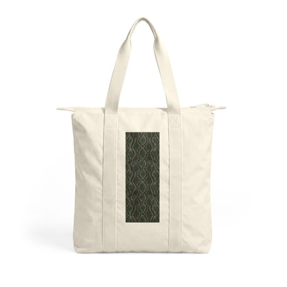 Snake | Olive Green Snakeskin Nomad Print Carry-All Tote