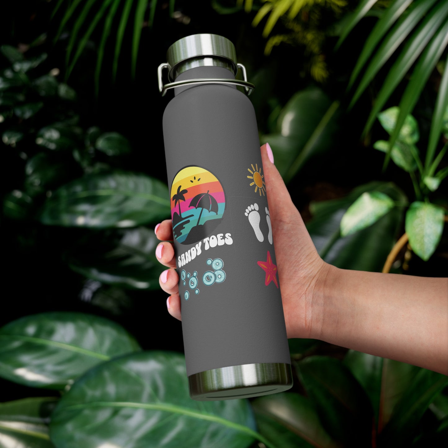 Sandy Toes | Insulated Water Bottle, 22oz (Copper Vacuum)