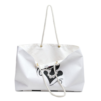 Pearls & Curls6 | White - Two-Sided Weekender Bag