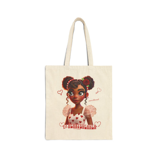 Heartbreaker Girl | Red Typography - Tote Bag, solid color (natural/black)