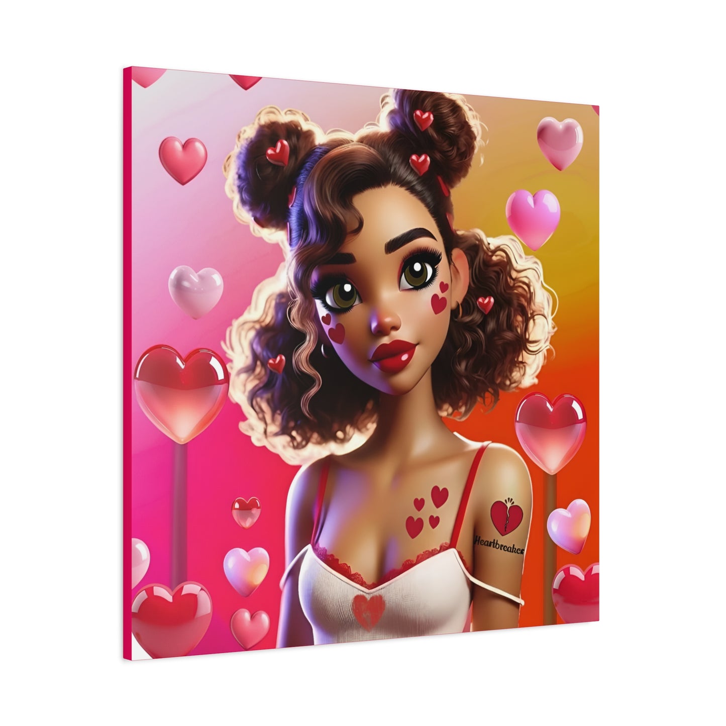 Heartbreaker 2 | Watermelon Matte Canvas Print