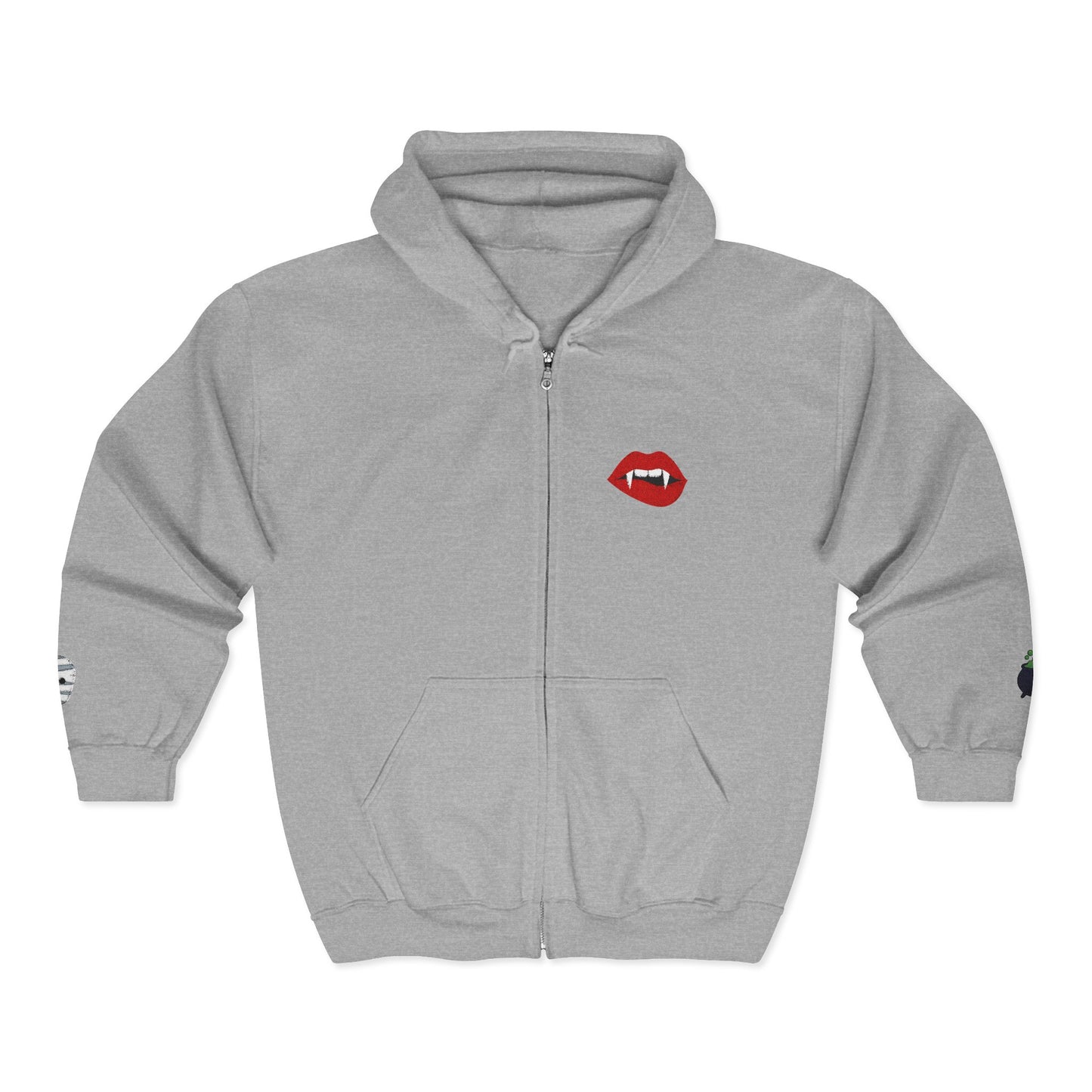 The Spooky Edit1 - Embroidered Vampire Kiss Hoodie