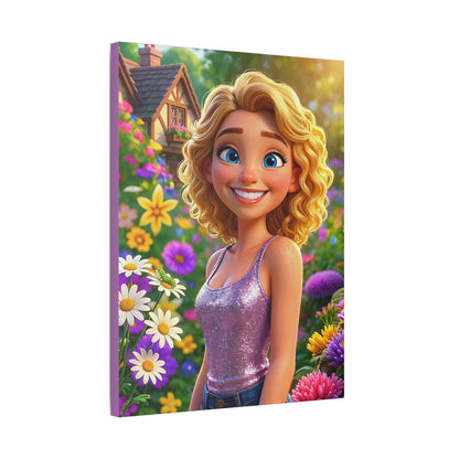 Spring Bloom | Caterpillar, Satin Stretched Canvas Print