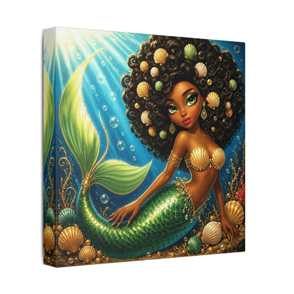 Sirens of the Gilded Sea | Jeweled Reef, Satin Stretched Canvas
