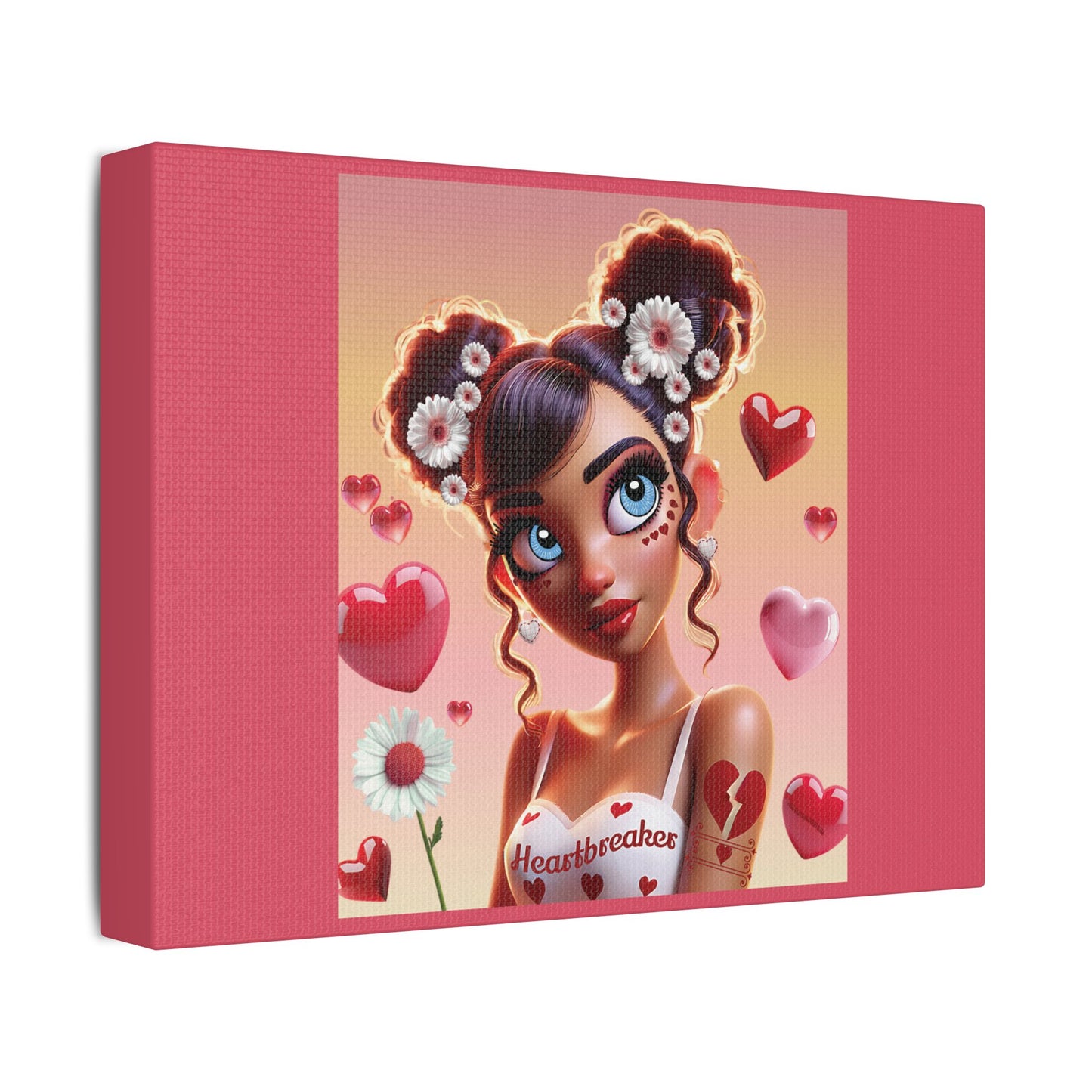 Heartbreaker 1 | Raspberry - Canvas Print, satin (multiple sizes)