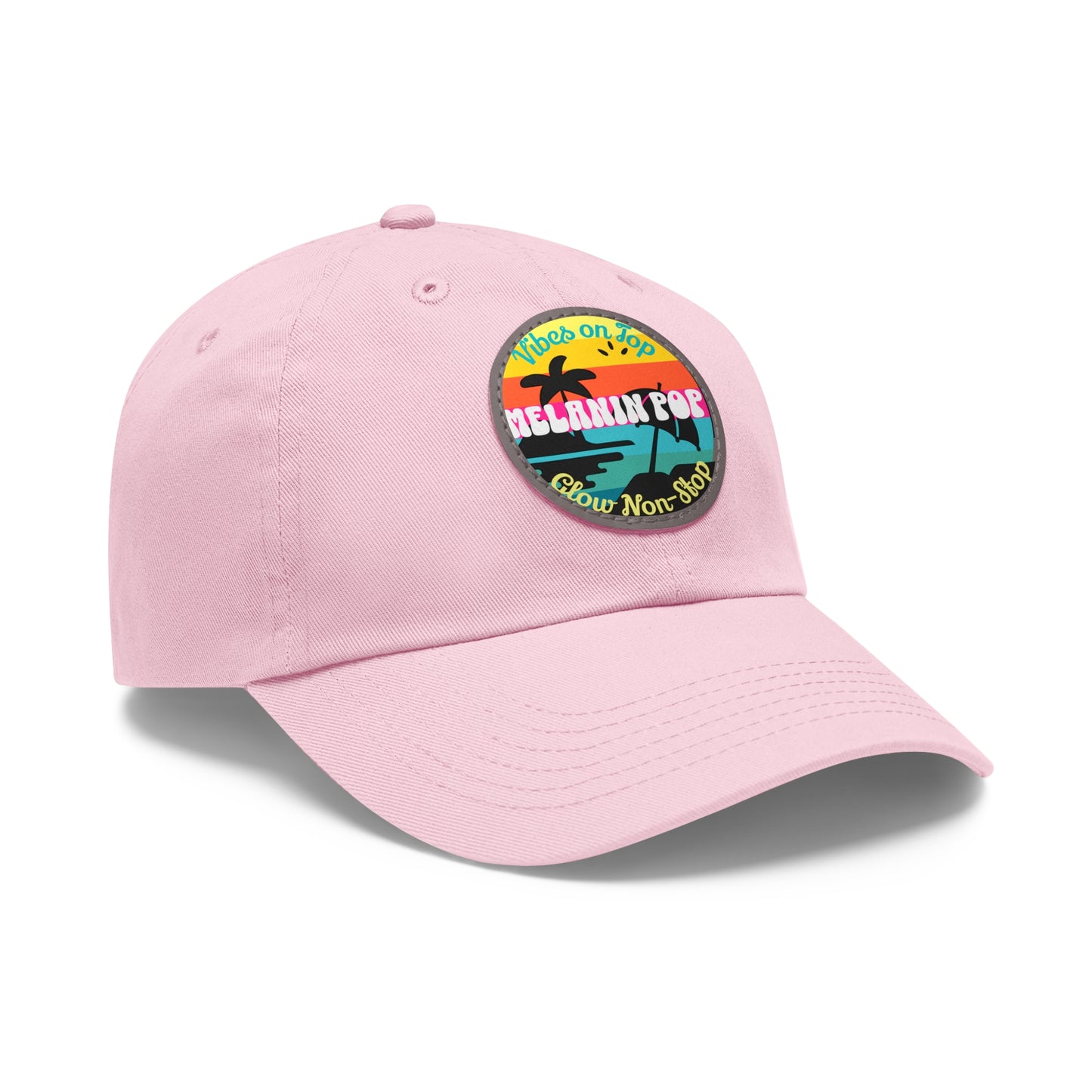 Sandy Toes | Melanin Pop Round Leather Patch Dad Cap (multiple colors)