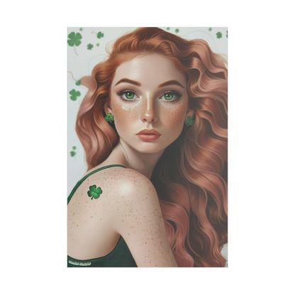 Clovers 3 | Shamrock Daydream, Stretched Satin Canvas Print