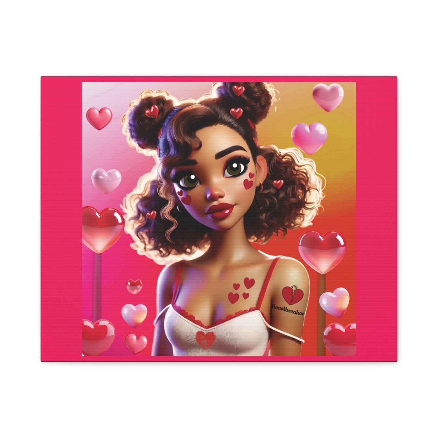 Heartbreaker 2 | Watermelon Matte Canvas Print