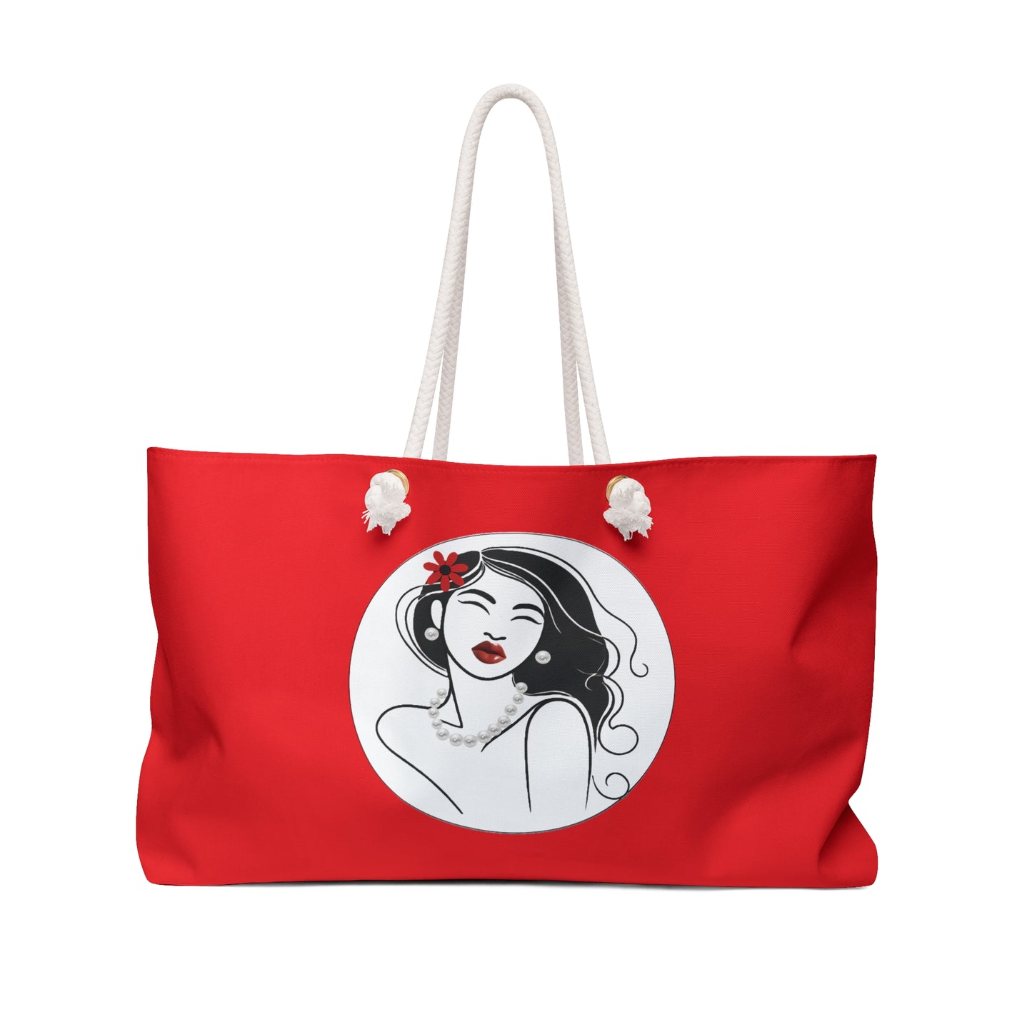 Pearls & Curls 3 | Scarlet Kiss Weekender Bag