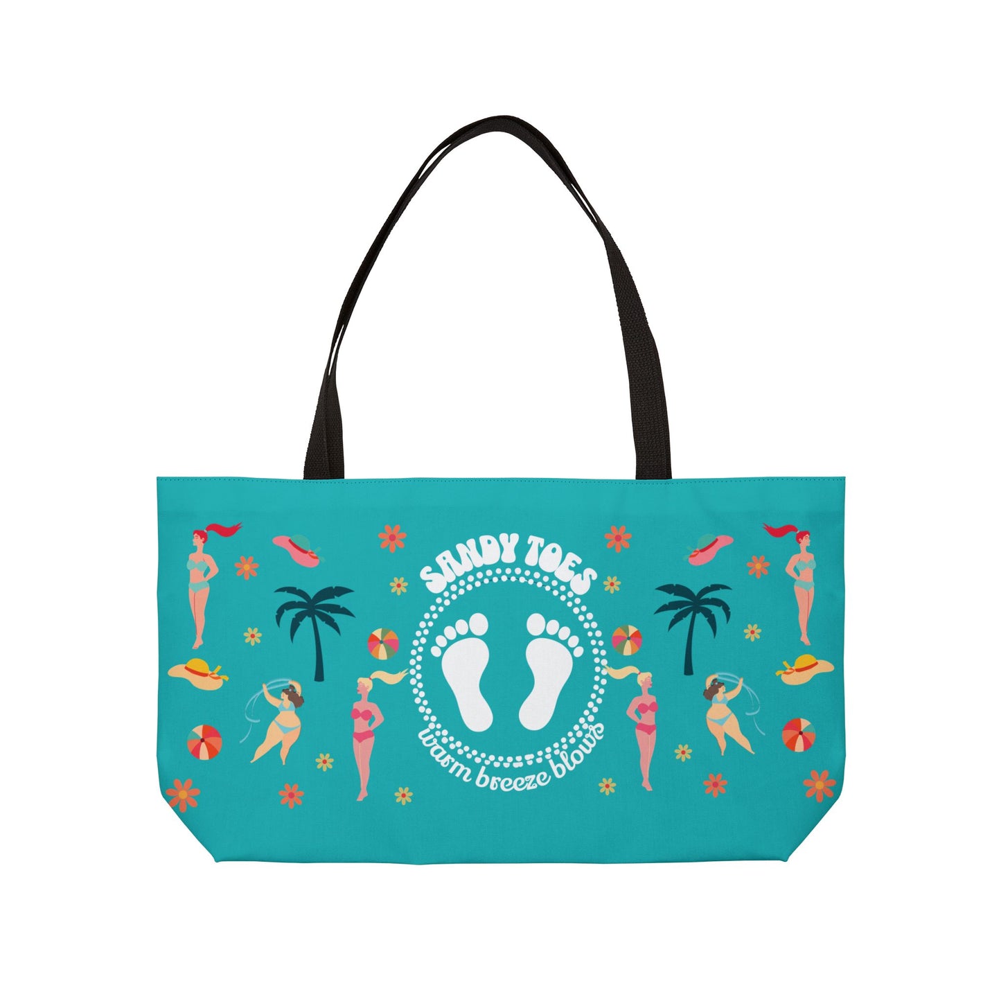 Sandy Toes | Seafoam  Two-Sided Weekender Tote Bag