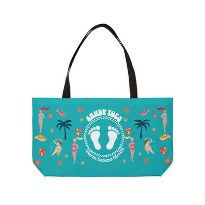 Sandy Toes | Seafoam  Two-Sided Weekender Tote Bag
