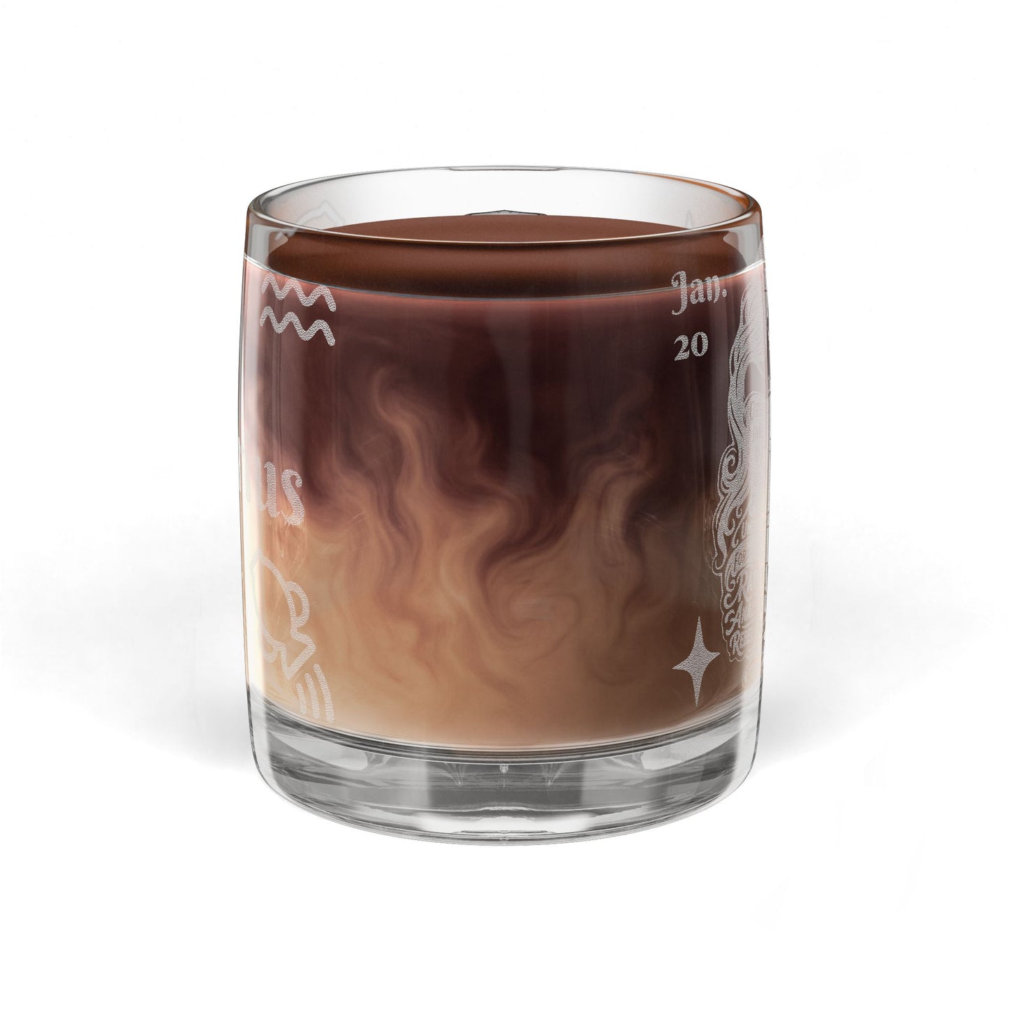 Aquarius | Engraved Glass Coffee Mug, 12.25 oz