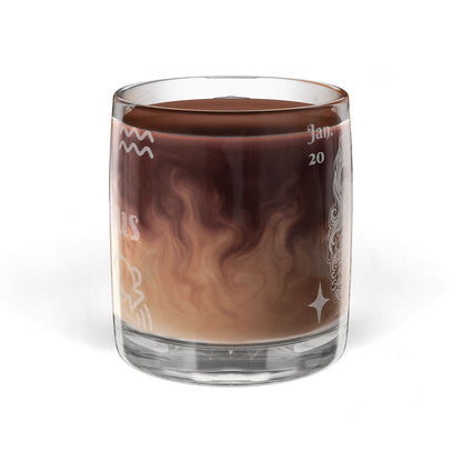 Aquarius | Engraved Glass Coffee Mug, 12.25 oz