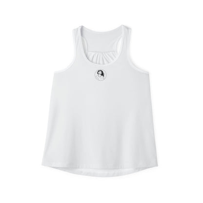 Pearls & Curls3 | White - Plain Ringer Tank (black or white trim)