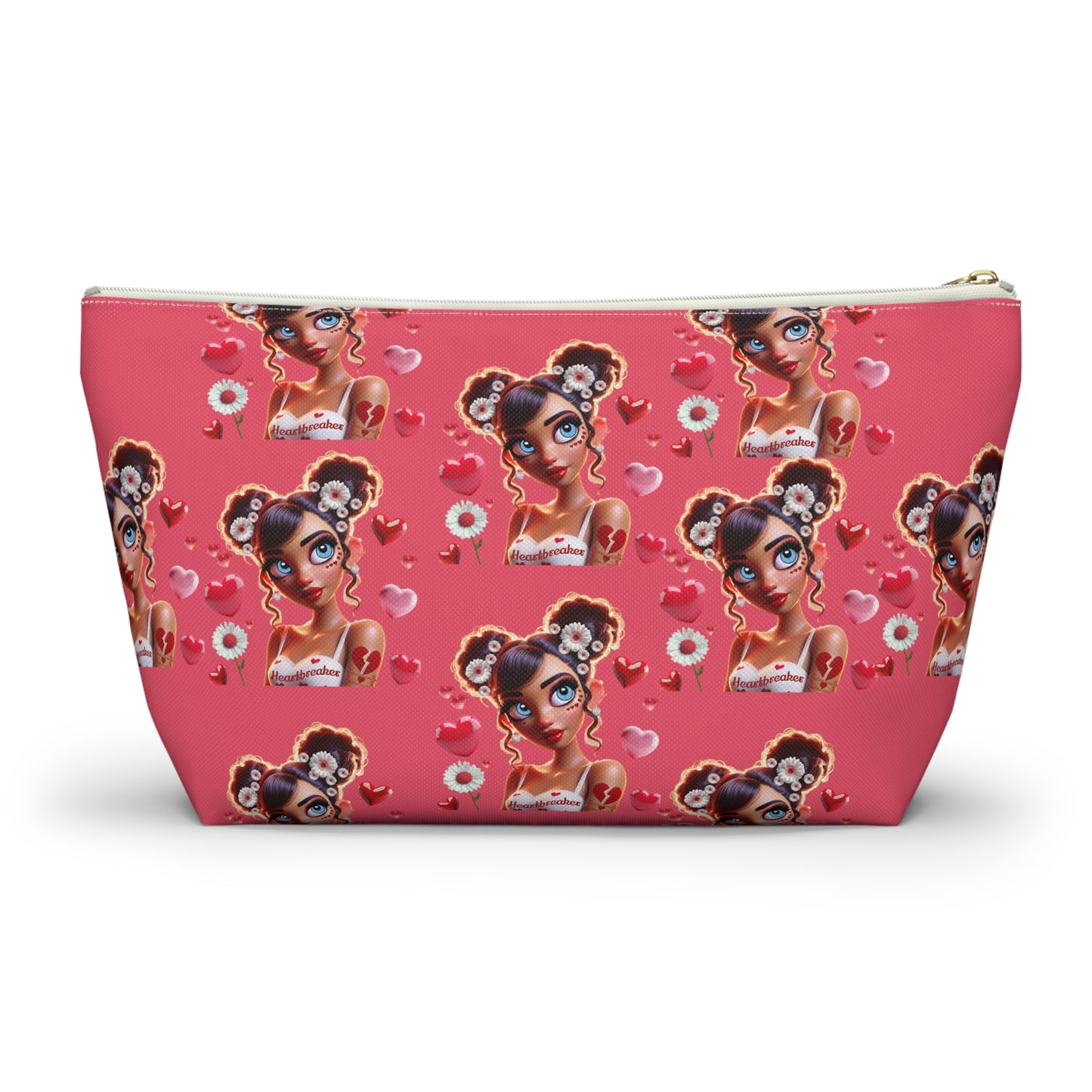 Heartbreaker 1 | Raspberry - Zipper Makeup Pouch (small/large)