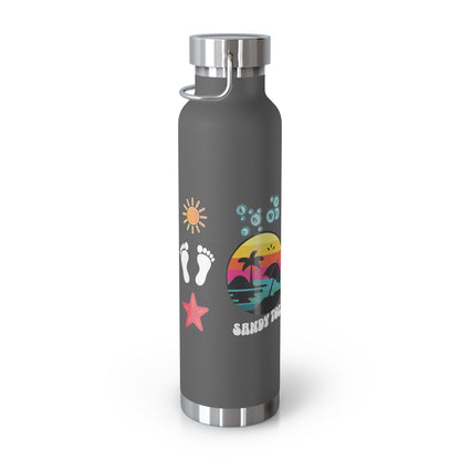 Sandy Toes | Insulated Water Bottle, 22oz (Copper Vacuum)