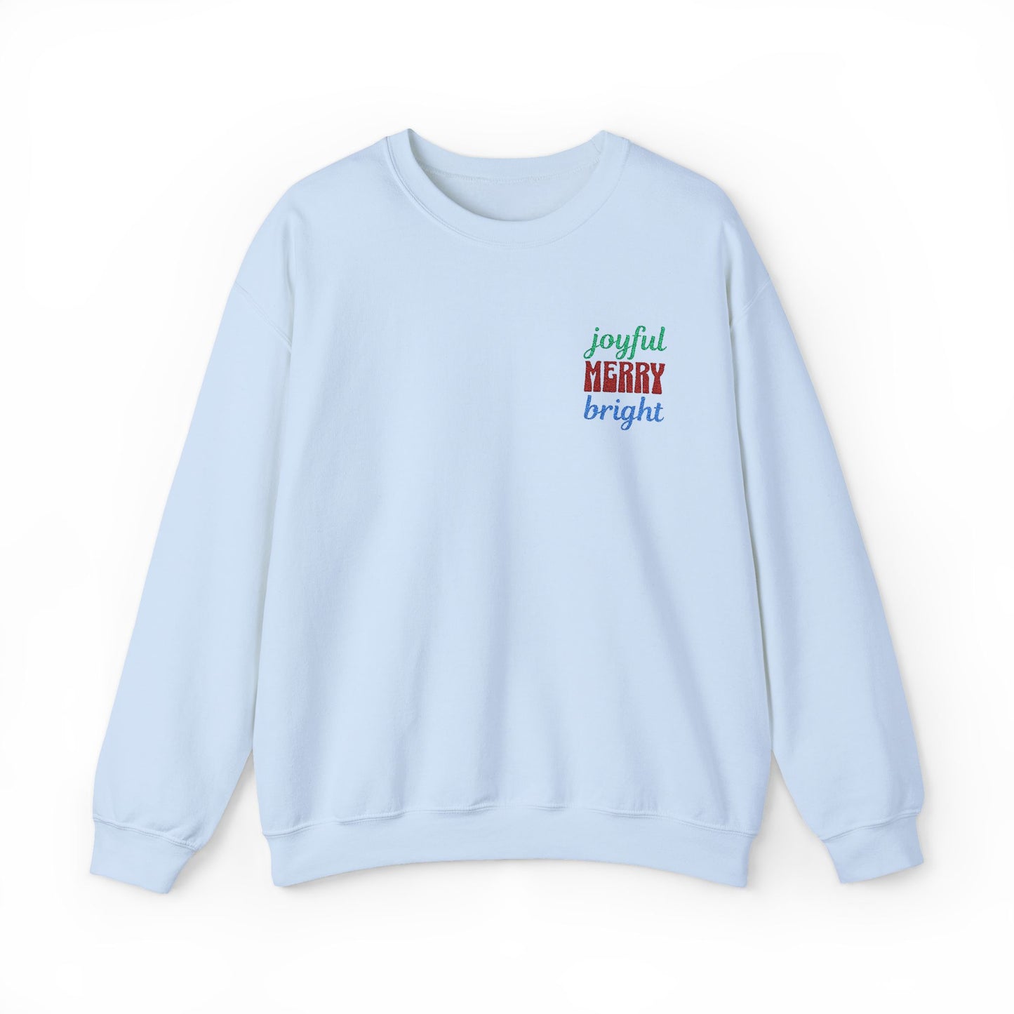 The Joyful Edit2| Merry & Bright Embroidered Sweatshirt (multiple colors)