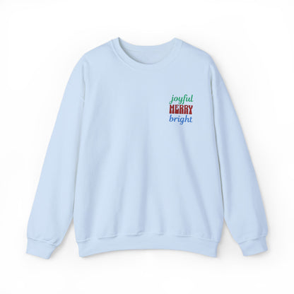 The Joyful Edit2| Merry & Bright Embroidered Sweatshirt (multiple colors)