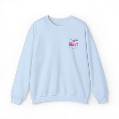 The Joyful Edit2 | Merry & Bright Embroidered Sweatshirt, PINK Palette (multiple colors)