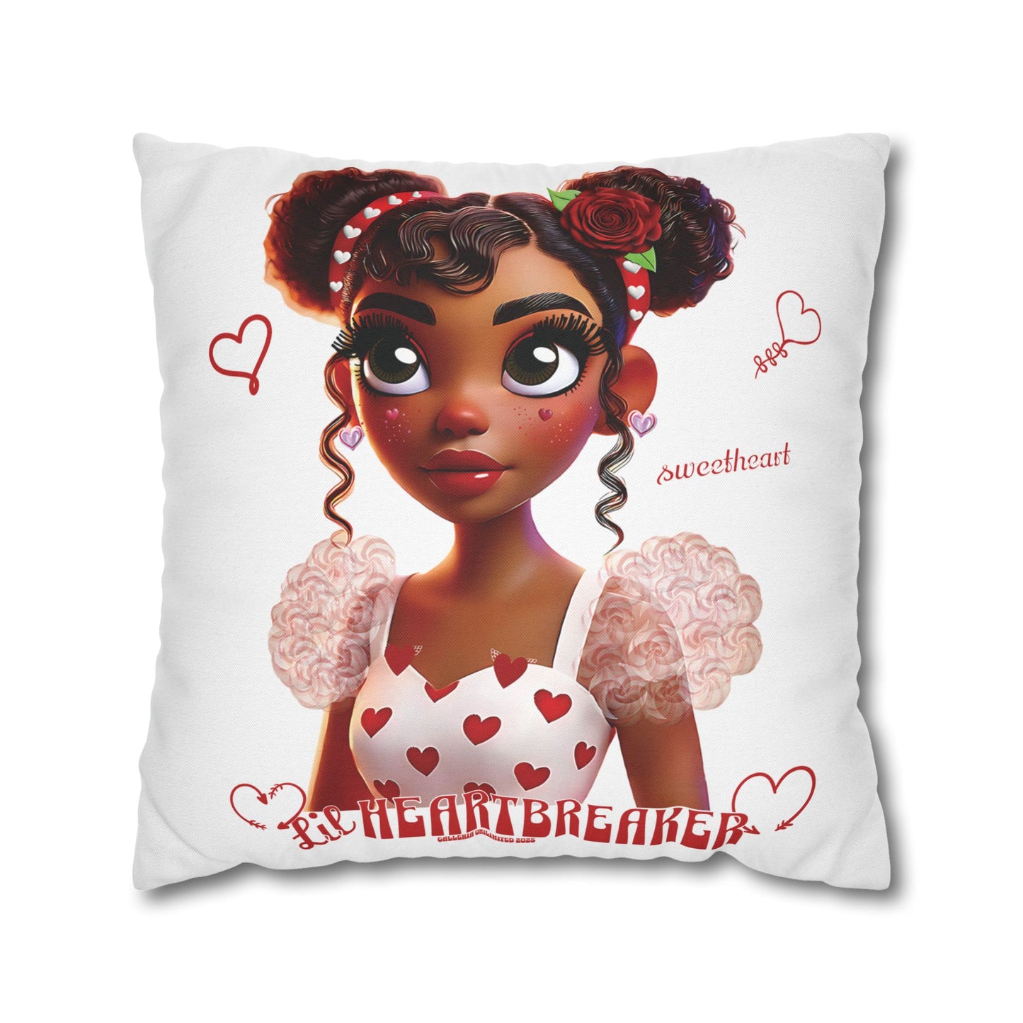 Heartbreaker Girl | Marshmallow - Pillowcase, square (multiple sizes)