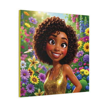 Spring Bloom | Bumblebee, Matte Canvas Print