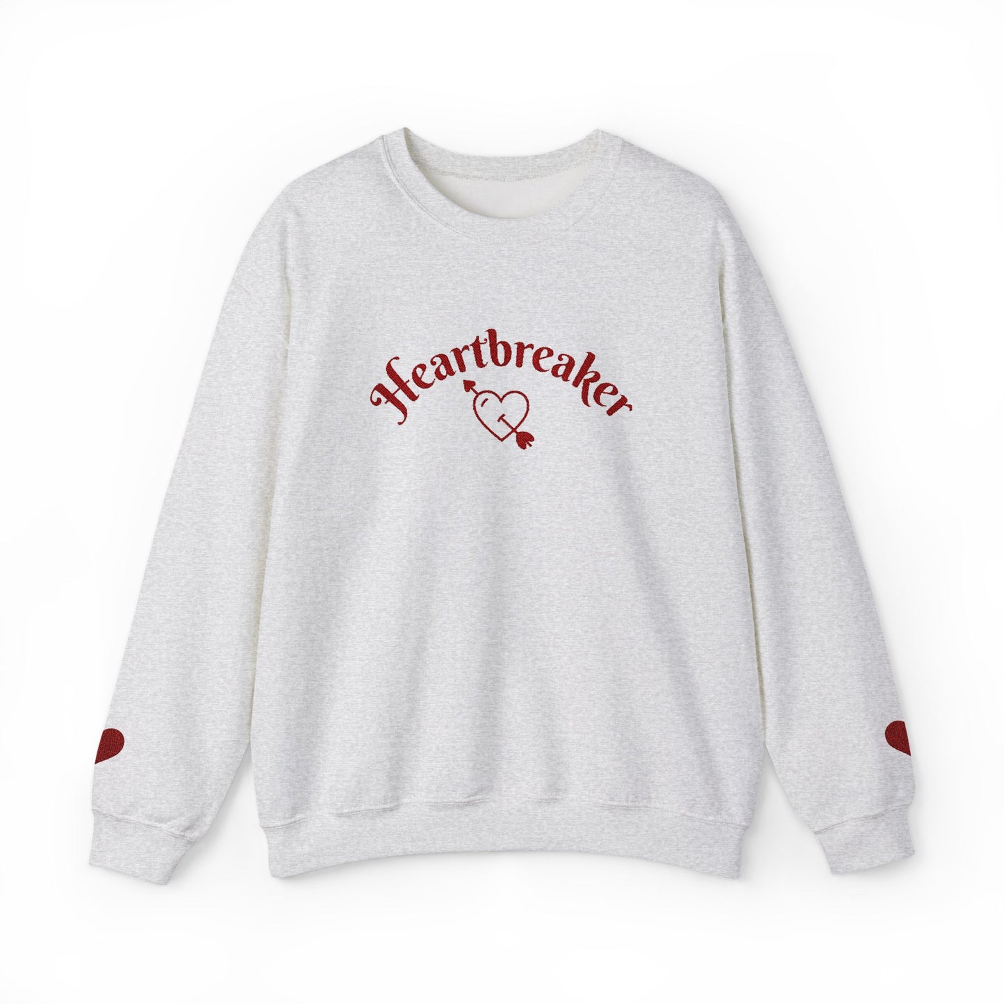 Heartbreaker 0 | Maroon Embroidered Heartbreaker Crewneck Sweatshirt