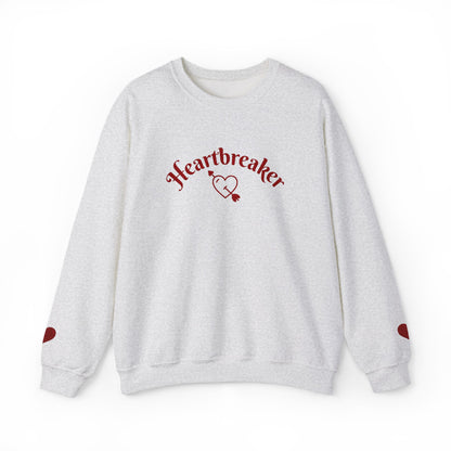 Heartbreaker 0 | Maroon Embroidered Heartbreaker Crewneck Sweatshirt