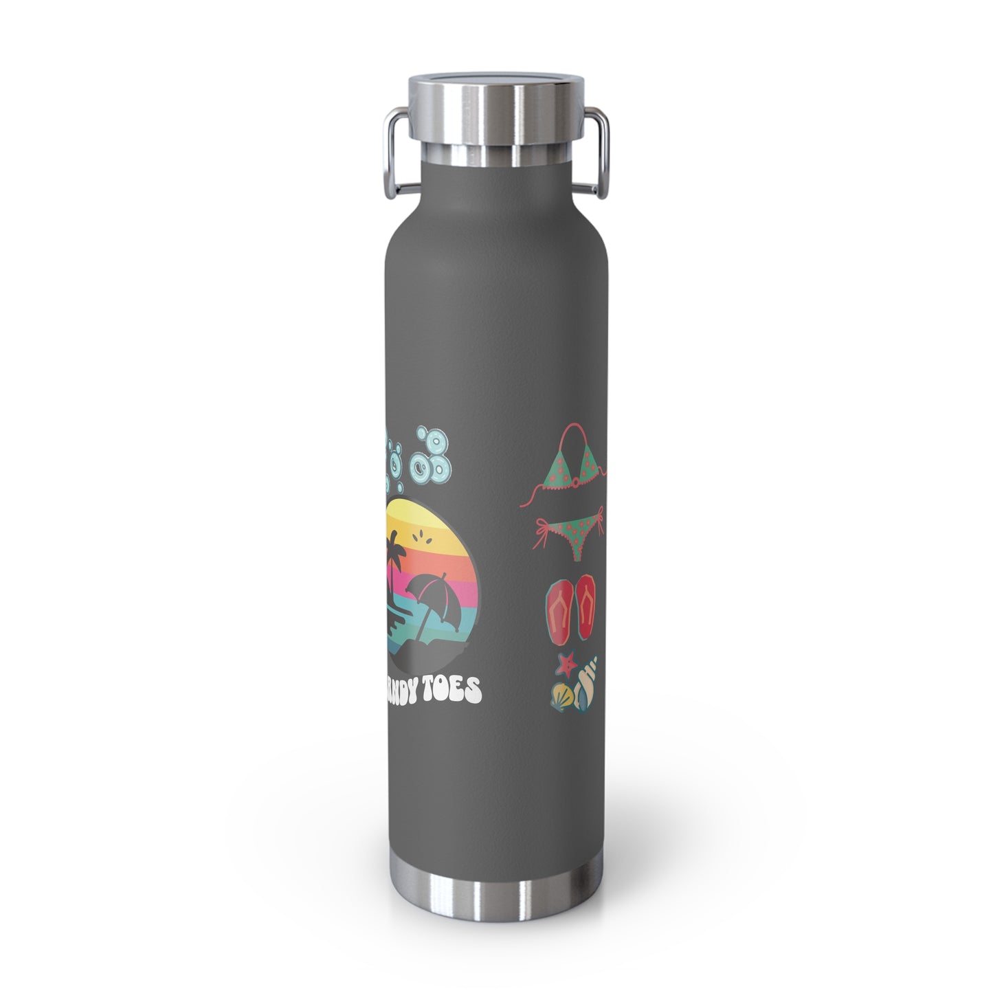 Sandy Toes | Insulated Water Bottle, 22oz (Copper Vacuum)