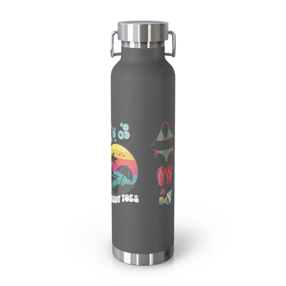 Sandy Toes | Insulated Water Bottle, 22oz (Copper Vacuum)