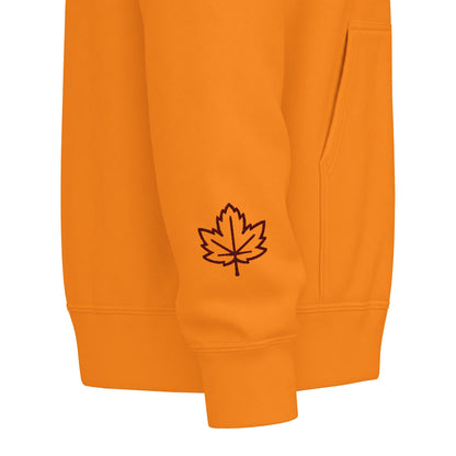 Harvest Haze | 'Cozy Season' Zip Hoodie — Autumn Coffee & Leaves Full-Zip Sweatshirt