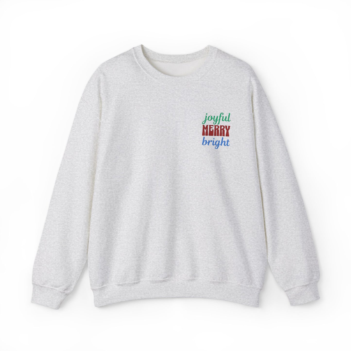 The Joyful Edit2| Merry & Bright Embroidered Sweatshirt (multiple colors)