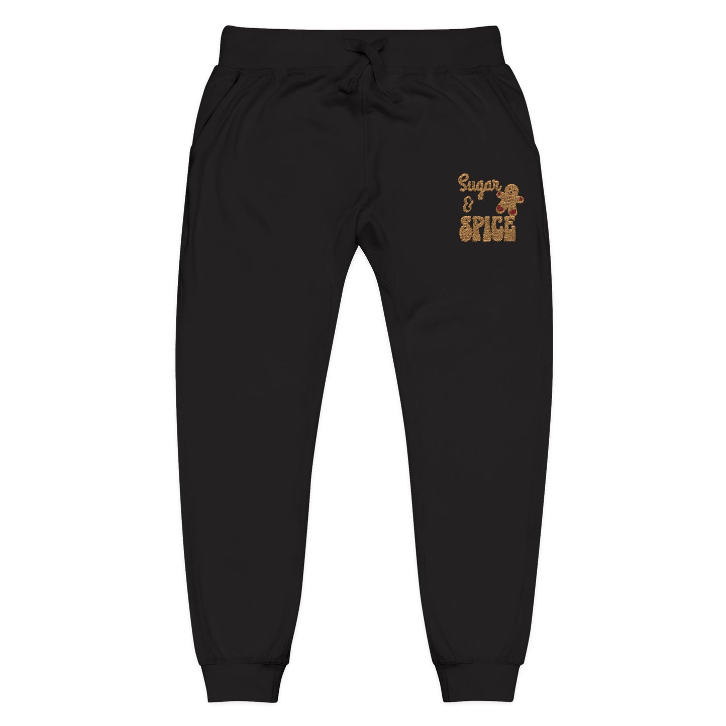 The Cozy Edit2 | Embroidered "Sugar & Spice" Fleece Lounge Joggers (multiple colors)
