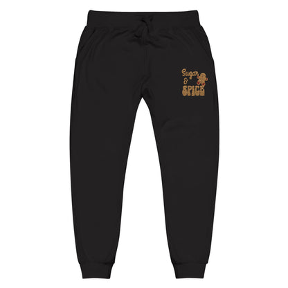 The Cozy Edit2 | Embroidered "Sugar & Spice" Fleece Lounge Joggers (multiple colors)