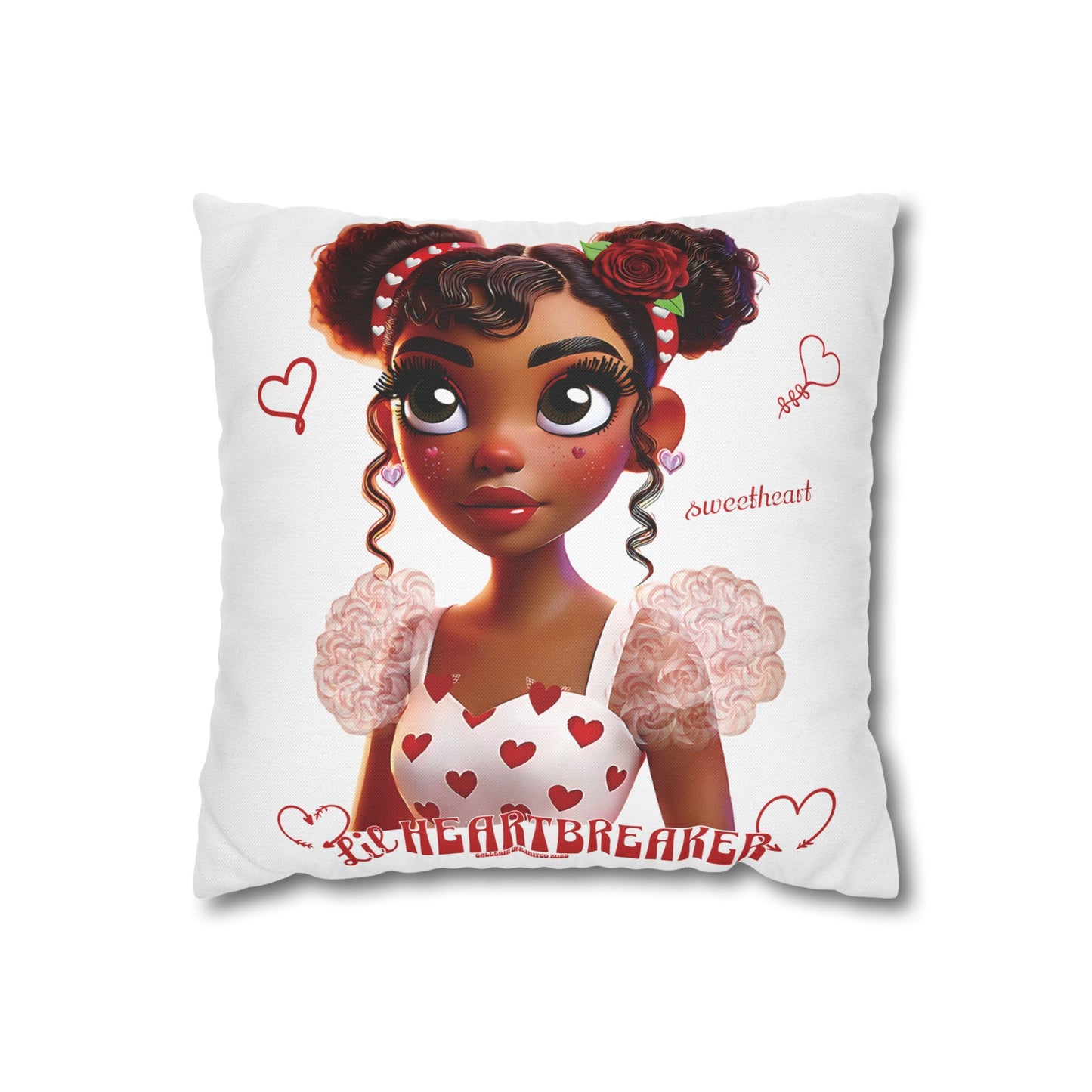 Heartbreaker Girl | Marshmallow - Pillowcase, square (multiple sizes)