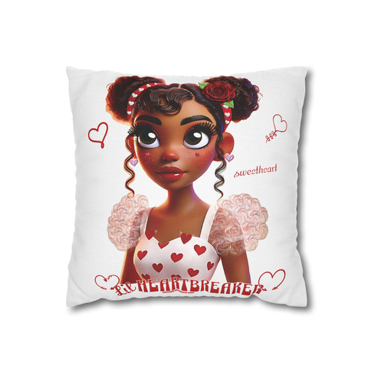Heartbreaker Girl | Marshmallow - Pillowcase, square (multiple sizes)