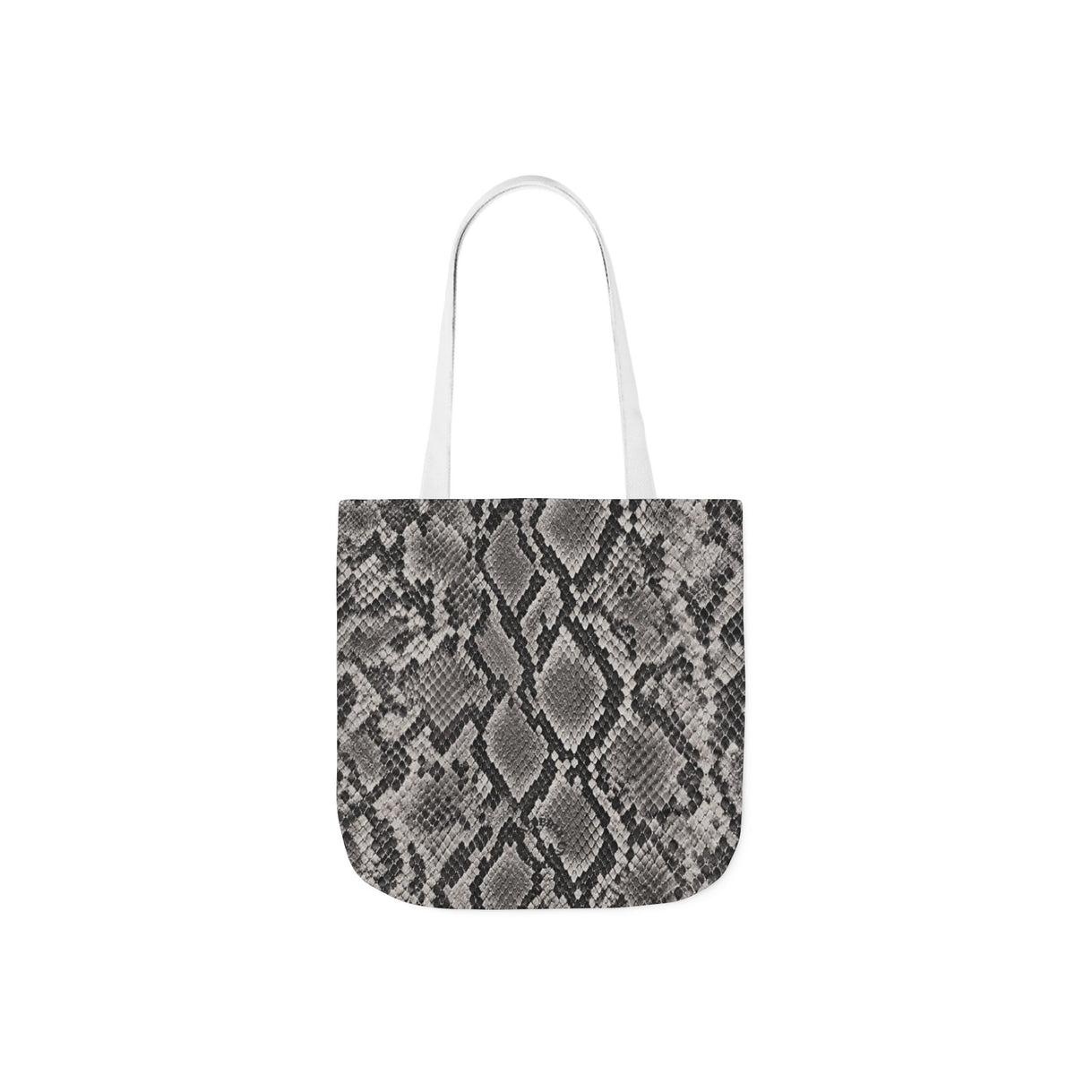 Snake | Grey Snakeskin Pattern Canvas Tote Bag