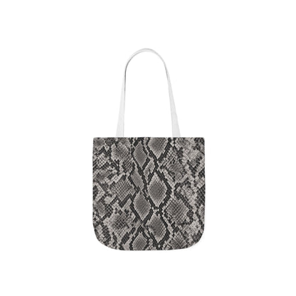 Snake | Grey Snakeskin Pattern Canvas Tote Bag