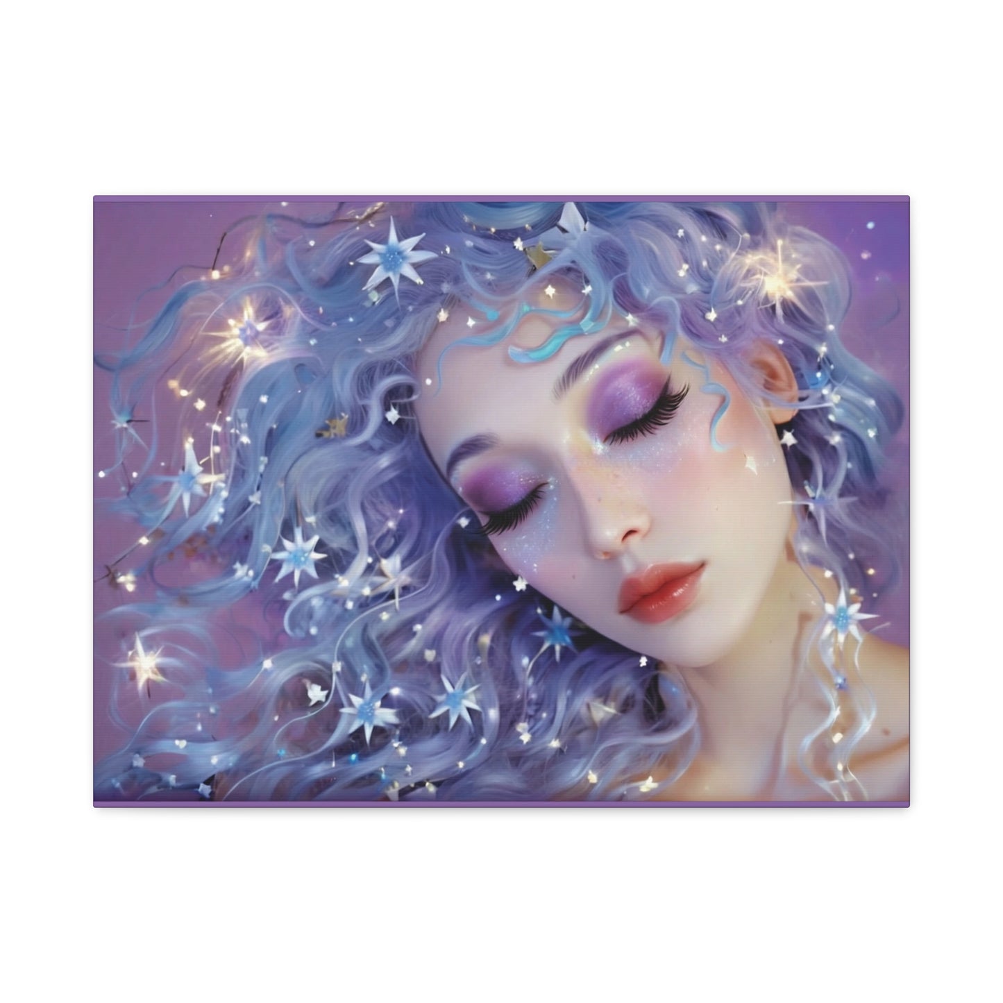 Winter Fantasy2 | Celestial Maiden Slumber Matte Canvas Print