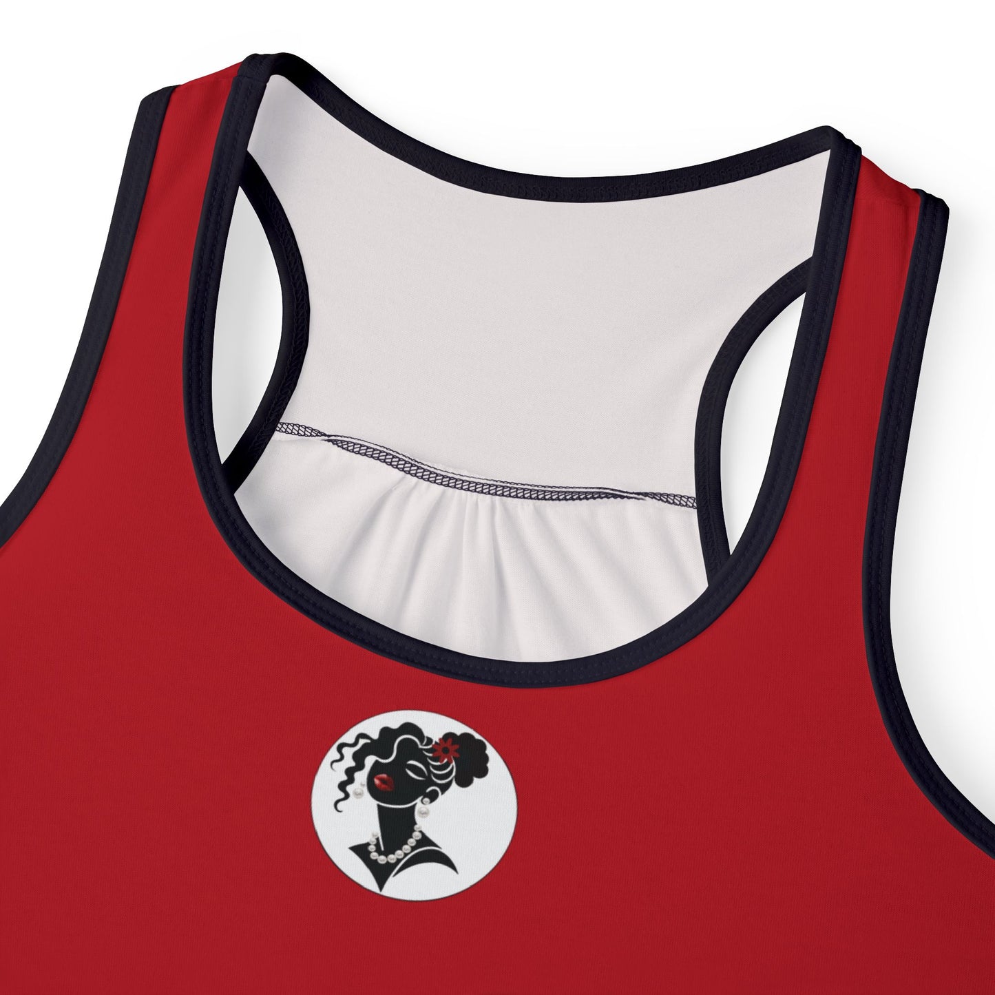 Pearls & Curls5 | Dark Red - Ruby Kiss Ringer Tank (black or white trim)