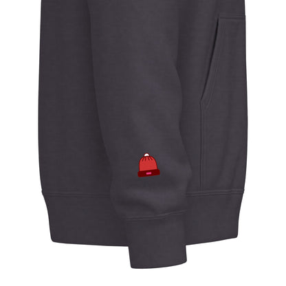 Harvest Haze 5 | 'Sweater Weather' Graphic Icon Zip Hoodie — Cozy Fall Hoodie with Autumn Icons