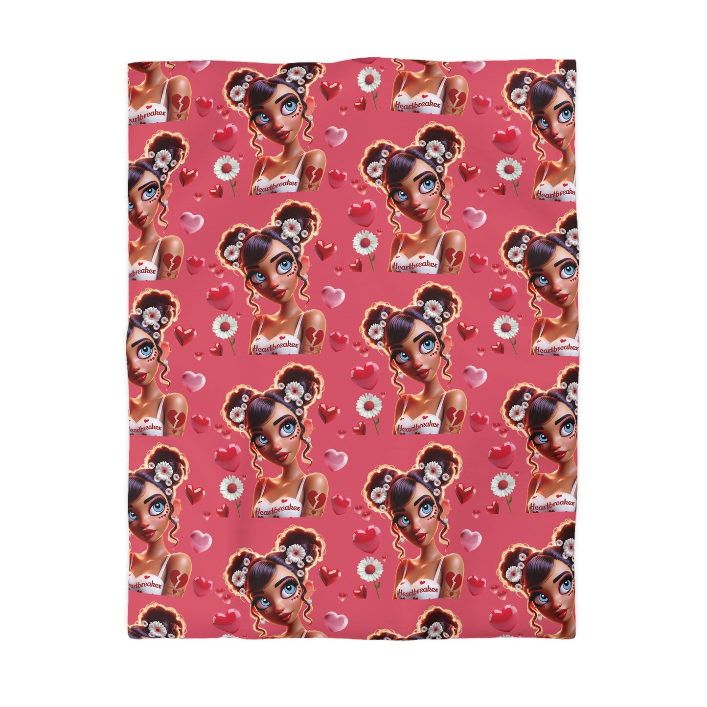 Heartbreaker 1 | Raspberry - Duvet, quilted (multiple sizes)