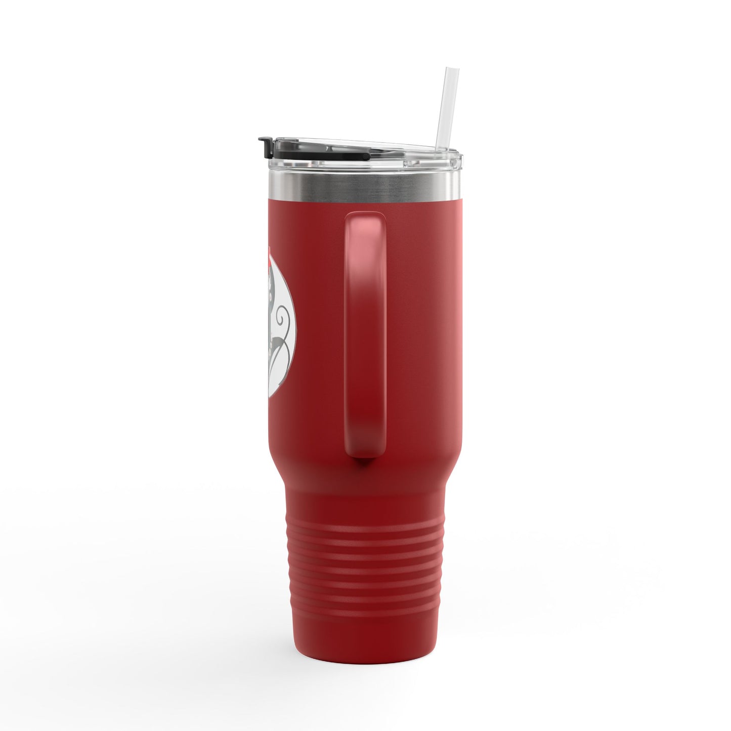 Pearls & Curls4 | Ruby Kiss - Insulated Travel Mug, 40oz (black, white, or red)