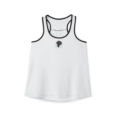 Pearls & Curls2 | White - Pink Pout Ringer Tank (black or white trim)