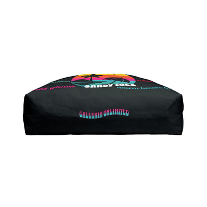 Sandy Toes | Licorice Two-Sided Sunset Palm Weekender Tote Bag
