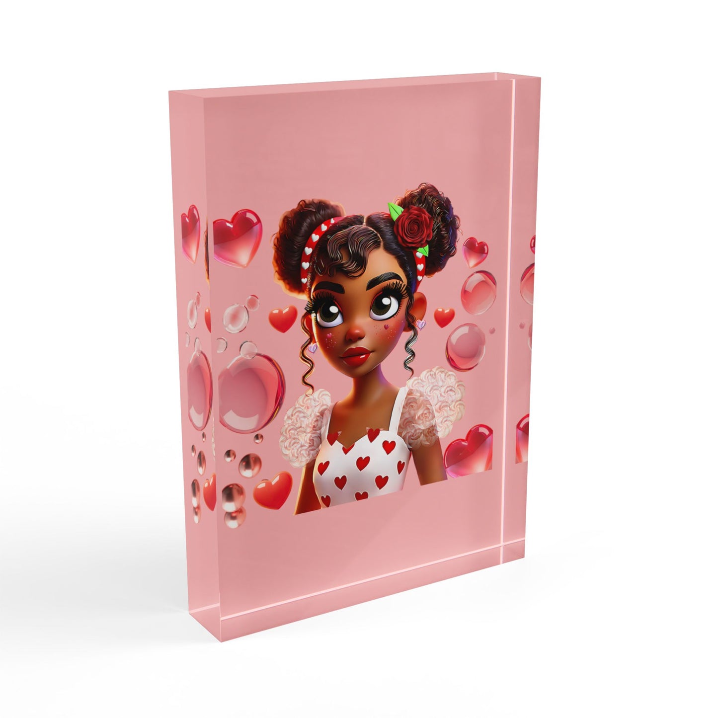 Heartbreaker Girl | Bubble Gum Acrylic Image Block