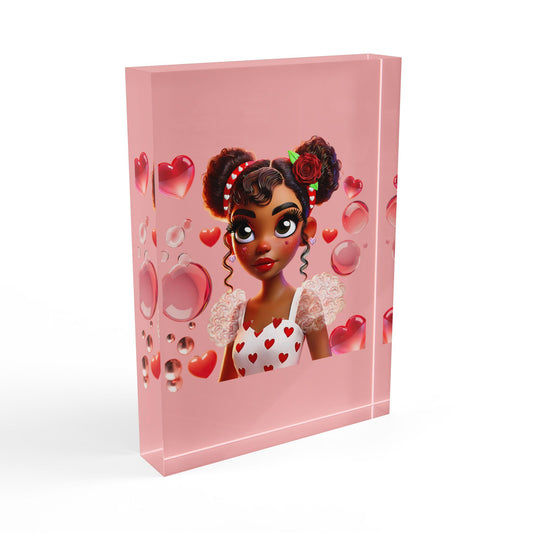 Heartbreaker Girl | Bubble Gum Acrylic Image Block