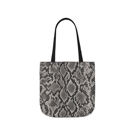 Snake | Grey Snakeskin Pattern Canvas Tote Bag