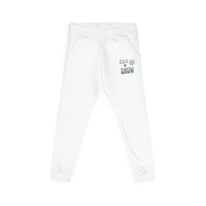 The Cozy Edit2 | Embroidered "Let It Snow" Fleece Lounge Joggers (multiple colors)