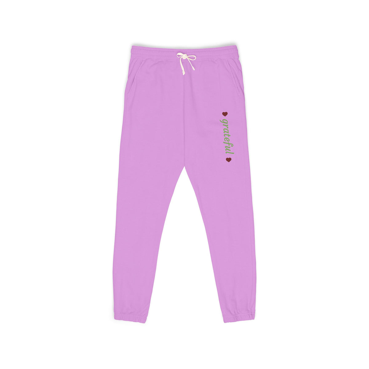 Harvest Haze 8 | Grateful' Vertical Green Script Joggers